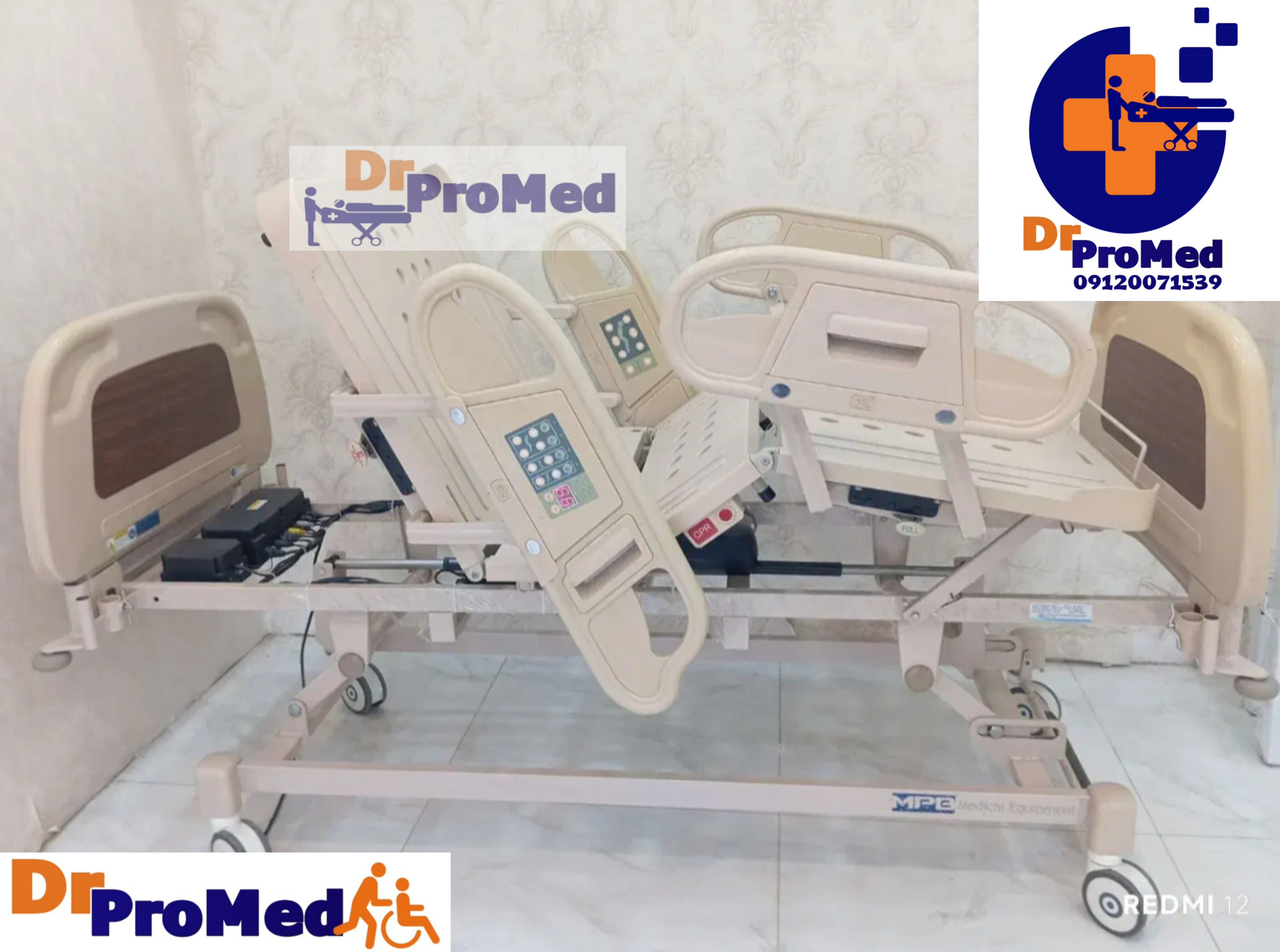 تخت بیمارستانی چهارشکن فول وارداتی CGM