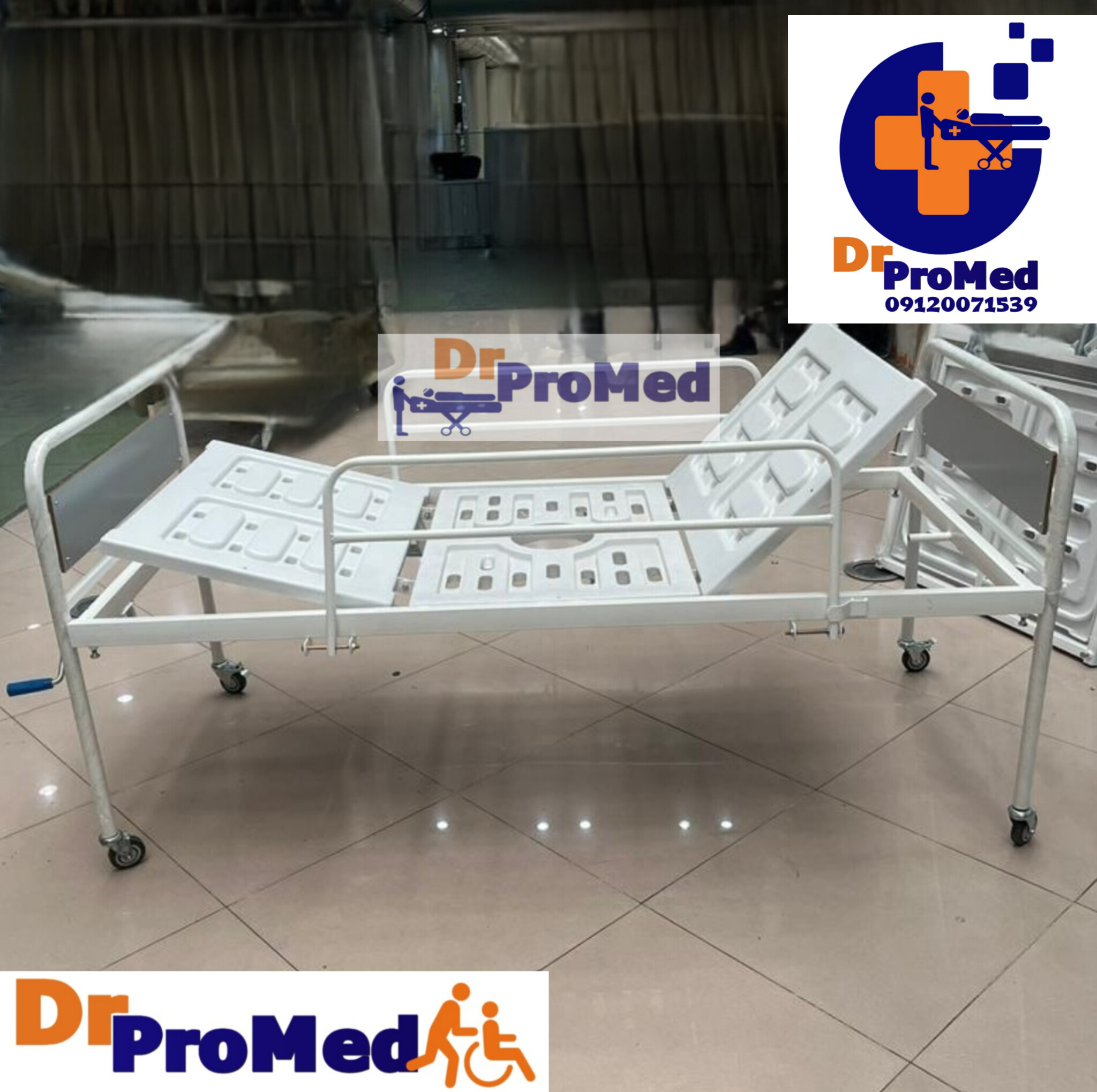 تخت مکانیکی دو شکن رویه abs سوراخ دار